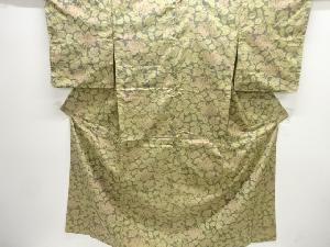 草花模様織り出し西陣お召着物